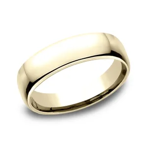 14k Yellow Gold 5.5mm European Comfort Fit Wedding Band - Size 4
