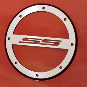 2010-2019 Camaro SS - Gas Cap Cover "SS" Style - Stainless Steel