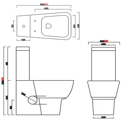 Cubix Cistern for Close Coupled Toilet