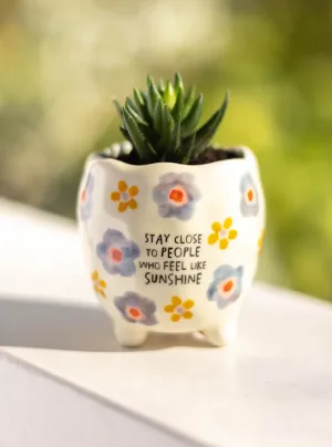 Footed Planter - Stay Close