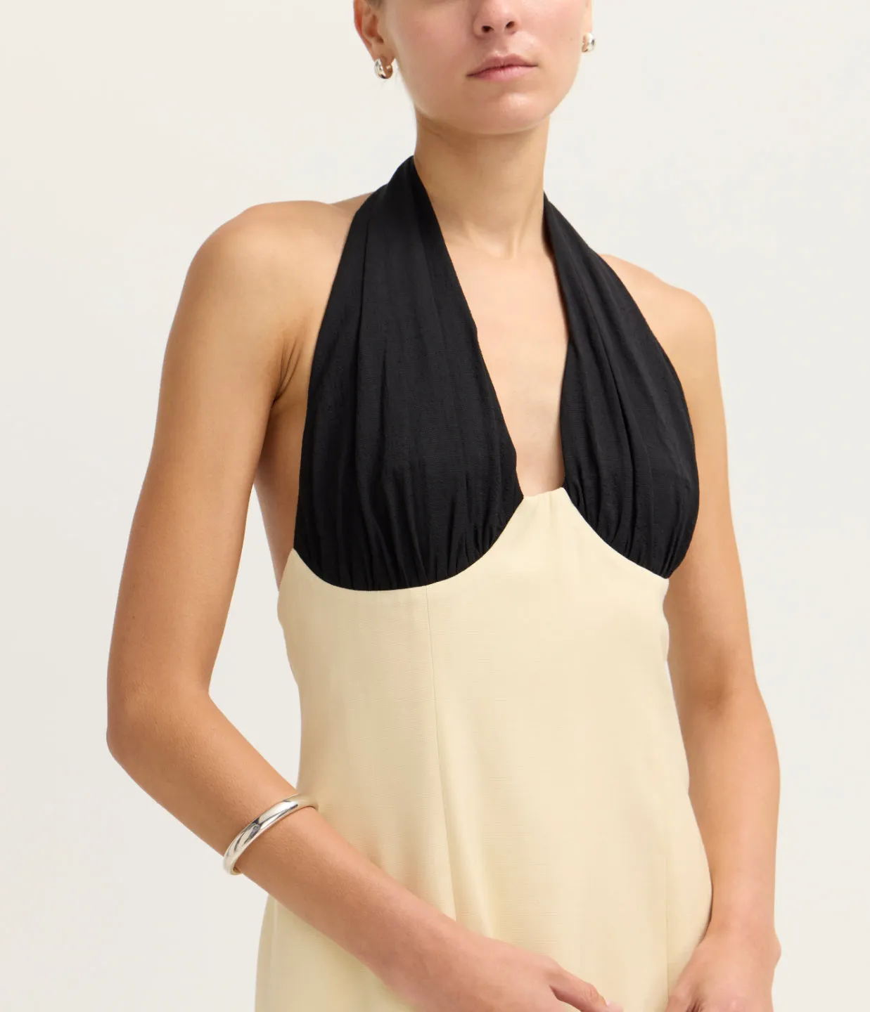 Inverse Midi Dress in Cream