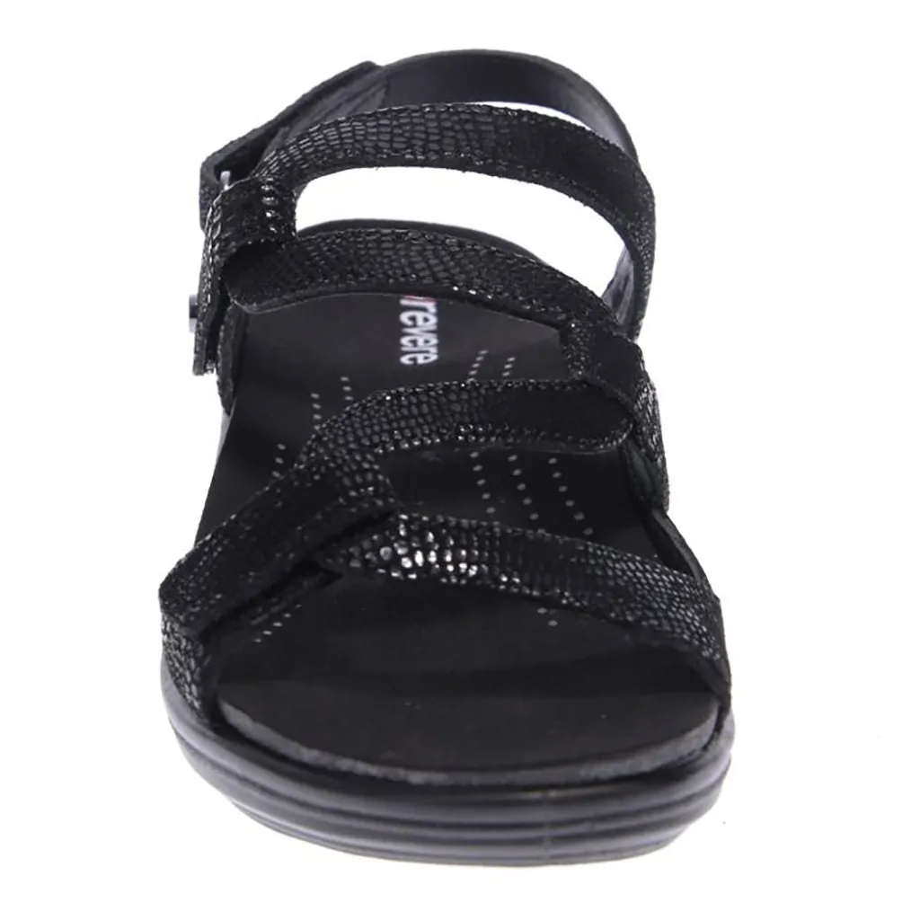 Miami (Wide Fit) - Black Lizard