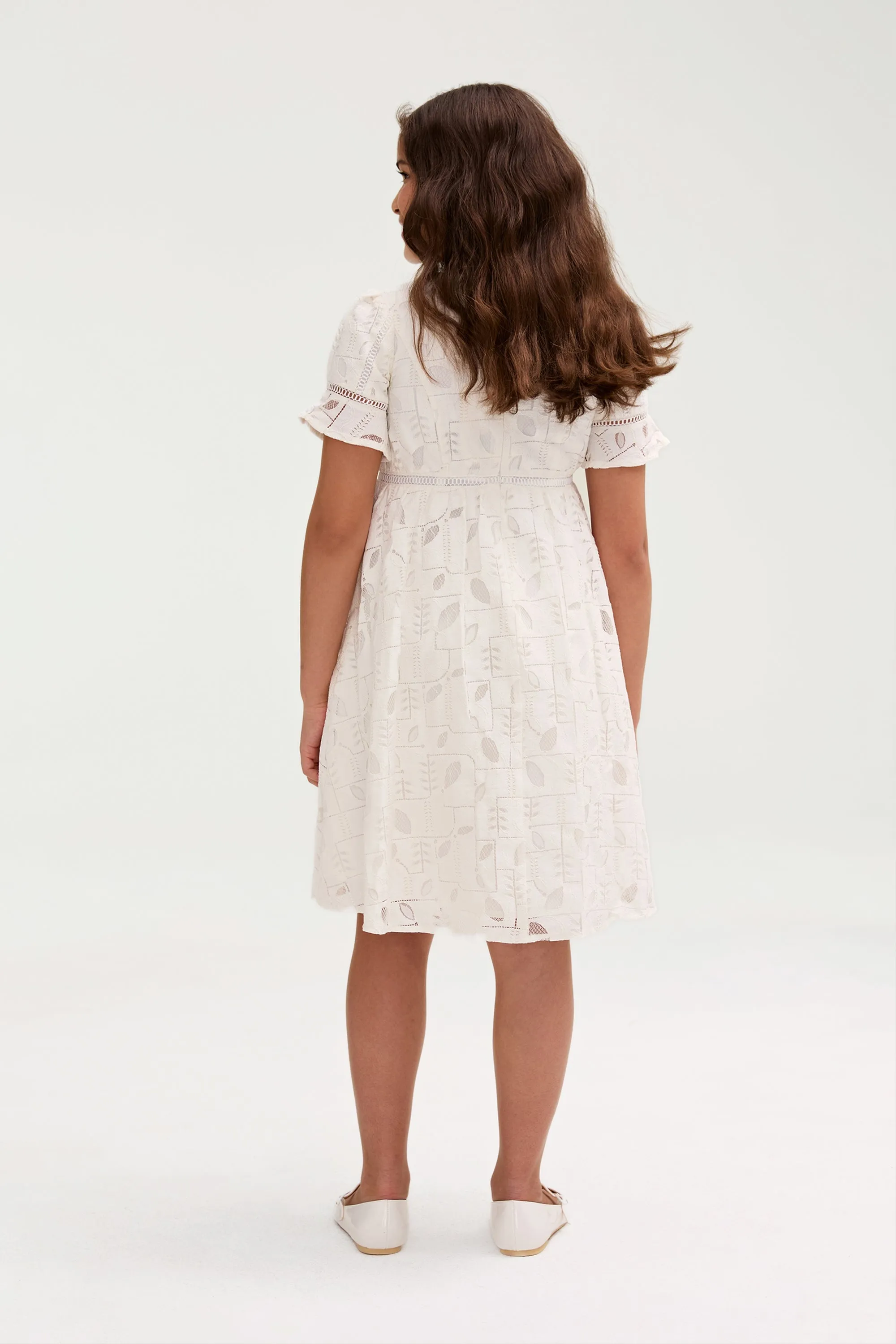 Rayaa White Lace Dress (Girls)