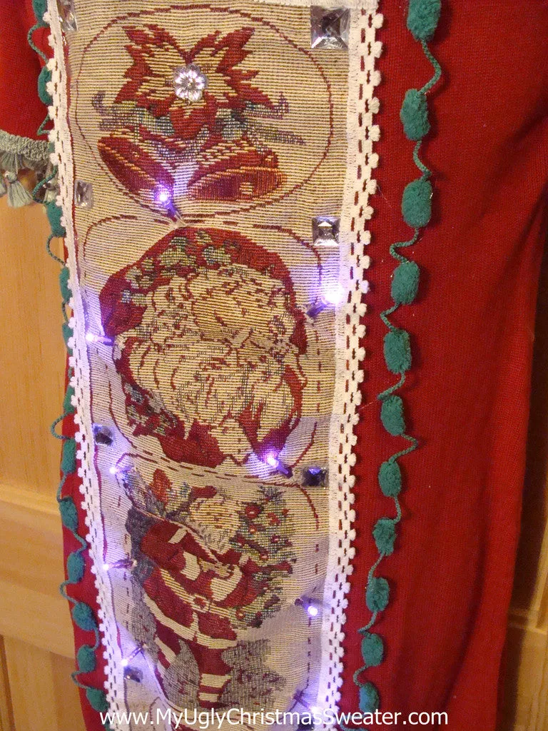Ugly Christmas Sweater Party Tacky Dress with Lights (d46)