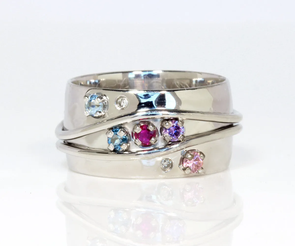 Wide Modern Mother's Ring