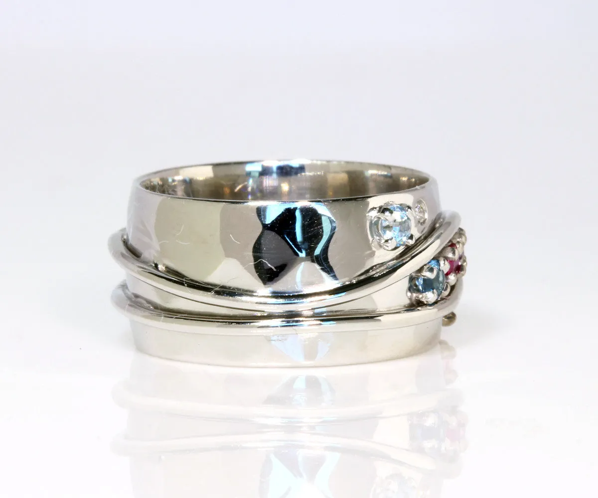 Wide Modern Mother's Ring