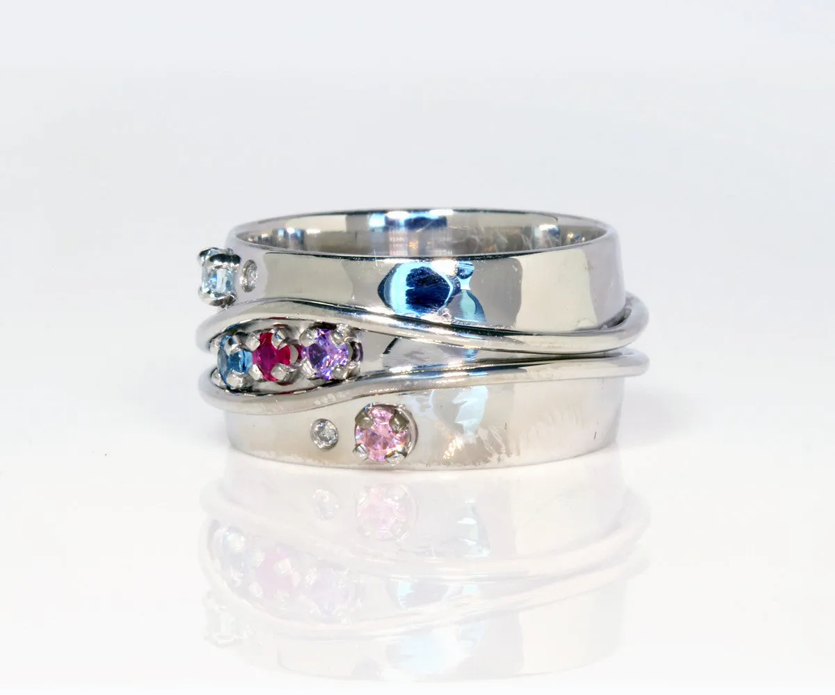 Wide Modern Mother's Ring